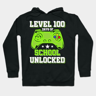 Level 100 Days Of School Unlocked Gamer Video Games Boys Hoodie